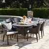 Christopher Knight Home Vickers Outdoor Wicker and Iron 7 Piece Dining Set with Cushion - 2 of 4