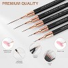5PCS Metallic Nail Art Pens, Liner Brushes Set, Long Lines, Thin Details, Fine Drawing, Liner Brush - 4 of 4