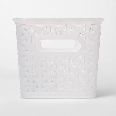 Image of Y-Weave Half Medium Decorative Storage Basket Translucent - Room Essentials™