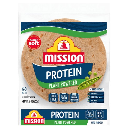 Mission Vegan Protein Plant Powered Tortillas - 9oz/6ct - image 1 of 3