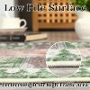 8x10 Washable Rug – Vintage Low-Pile Floral,Non-Slip,Stain-Resistant, Non-Shedding, Foldable Floor Cover for Living Room, Nursery,or Bedroom, Green - 4 of 4