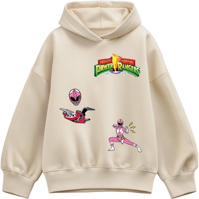 Women's - Power Rangers - Logo Icons Oversized Fleece Hoodie Sweatshirt ...