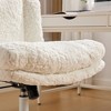 Sapphtopaz Office Chair with Wheels Imitation Rabbit Hair Upholstered Adjustable Swivel Chair with Metal Base Desk Chair for Kids, Child's Room - 3 of 4