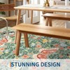 Modern Pastoral Machine Washable Area Rug Non Slip Soft Floral Butterfly Printed Indoor Floor Cover Low Pile Non Shedding Rug for Living Room Bedroom - 4 of 4