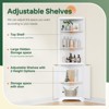 Mlezan Corner Storage Cabinet with 2 Doors and 3 Shelves,Metal White Tall Corner Cabinets for Home Kitchen - 4 of 4