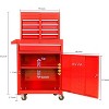 5-Drawers Rolling Tool Chest w/Wheels,Detachable Cabinet Storage Tool Box w/Drawers,Lockable Tool Storage Cabinet,Tool Cabinet for Garage Workshop - 3 of 4