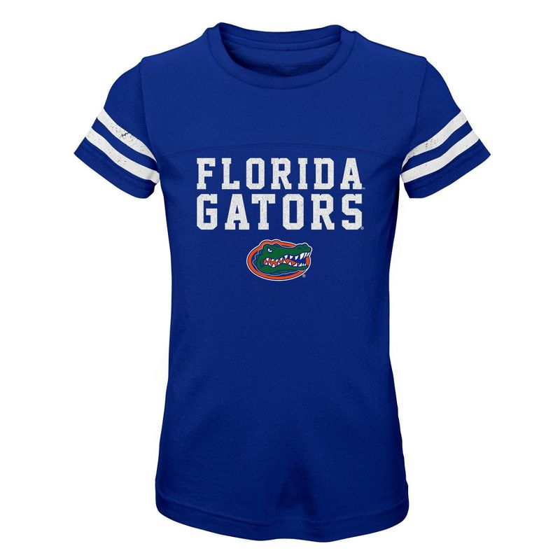 NCAA Florida Gators Girls&#39; Striped T-Shirt, 1 of 2