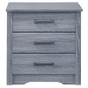 HomeStock Grey Nightstand 23x22x18 Modern Bedside Table with Smooth Finish, Sturdy Build and Easy Assembly for Bedroom Essentials - 2 of 4