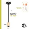 Next Glow Vintage Brass Pendant Light with Dimmable Switch Bulb Not Included Hanging Fixture Cord - 4 of 4