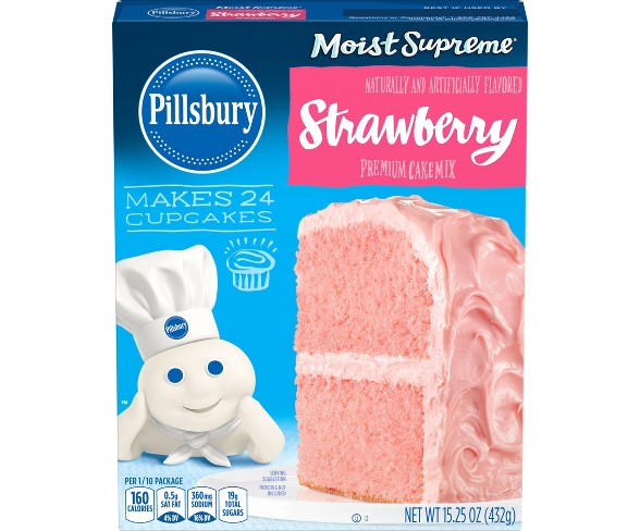 Pillsbury&#174; Moist Supreme Butter Strawberry Cake Mix - 15.25oz