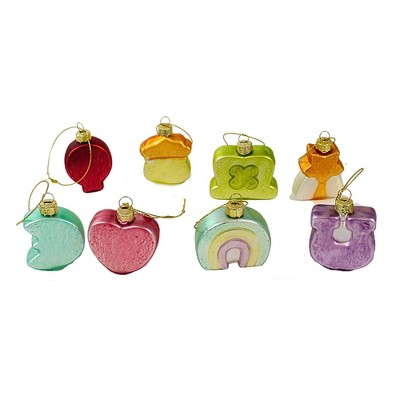 Cody Foster 1.75 In Marshmallow Charms Rainbow Heart Star Tree Ornament Sets