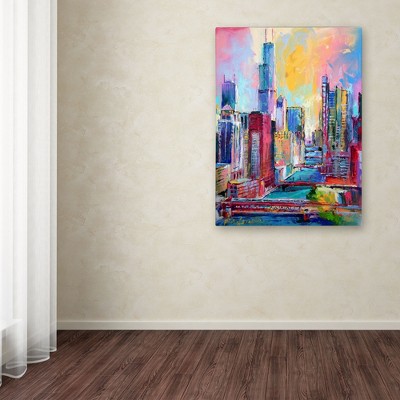 Vibrant Chicago Cityscape Canvas Art for Kids' Nursery