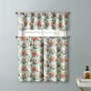 Kate Aurora English Floral Rose Garden Complete 3 Pc Café Kitchen Curtain Tier & Valance Set - 56 in. W x 15 in. L, Pink - 2 of 2
