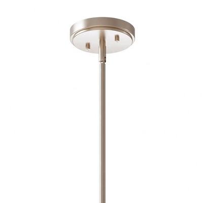 Elegant Art Deco Mini Pendant Light in Brushed Natural Brass with Clear Fluted Glass