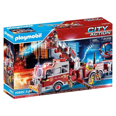 Playmobil City Action Fire Engine with Tower Ladder 70935 Playset 113pcs