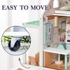 ROBOTIME Dollhouses, Pretend Play Set Dollhouse with Wheels, Moveable Toy for Kids, Multicolored, 26.38"*14.57"*7.48 - 4 of 4