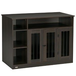 PawHut Dog Crate Furniture with Storage Space, Dog Kennel with Lockable Door, Pet Cage for Large Medium Dogs, 47" x 23.5" x 35" - 1 of 4