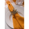 Design Imports Gold Maple Leaf Napkin Ring Set/6 - 4 of 4