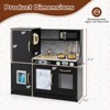 Costway Kid's Pretend Play Kitchen Toddler Kitchen Playset with Blackboard Pink/White/Light Pink/Beige - 3 of 4