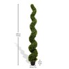 SKRAN Faux Boxwood Spiral Trees for Indoor Outdoor for Garden Front Porch Planter Decor,for Living Room,Office, Patio,and Garden - 2 of 4