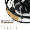 20 in. Indoor Black 100-240 V with Remote Control Rattan Cage Ceiling Fan with Light - 2 of 4