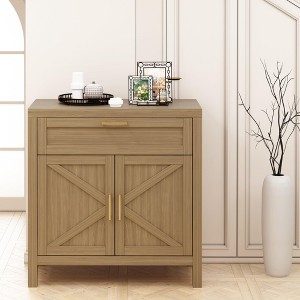 Zstar Buffet Cabinet Sideboard with Storage, 34.3' Modern Buffet Cabinet with Storage, Farmhouse Buffet Table Console Coffee Bar with 2 Doors - 1 of 4