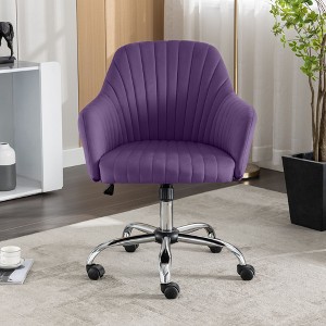 CENGHU Modern Velvet Accent Chair, Home Office Chair with Adjustable Height and Adjustable Casters, for Small Living Spaces, Office, Bedroom - 1 of 4