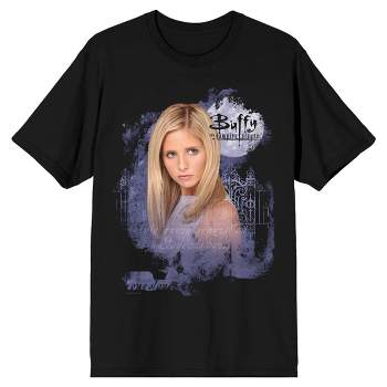 Buffy The Vampire Slayer Full Moon Poster Art Crew Neck Short Sleeve Black Men's T-shirt