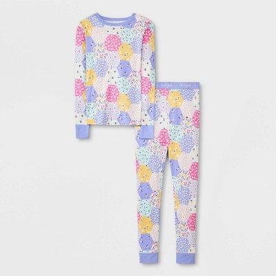 Girls' 2pc Floral 100% Cotton Pajama Set - Cat & Jack™