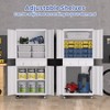Heavy Duty 73 Inch Metal Storage Cabinet with Wheels, Locking Doors, 2 Drawers, and Adjustable Shelves for Garage, Workshop - 4 of 4