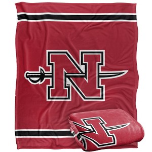 Nicholls State University Primary Logo Stripes Silky 50x60 Blanket, 1 Sided - 1 of 4
