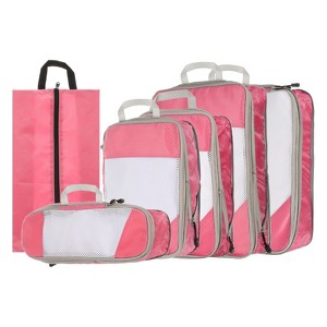 Unique Bargains Suitcases Compression Packing Cube Wear-resistant Travel Luggage Organizers Bag 6 Pcs - 1 of 3
