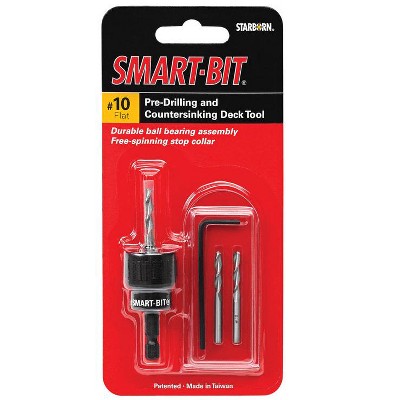 Starborn Smart-Bit #10 Stainless Steel Pre-Drilling and Countersinking Tool 4 pc