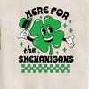 Boys' - Instant Message - St. Patrick's Day Here For The Shenanigans Graphic Long Sleeve Fleece Sweatshirt - 2 of 4