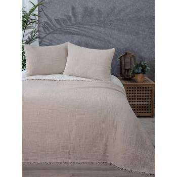 Sussexhome Soft 100% Cotton Muslin Bed Shams, Standard Size 2 Pieces Shams
