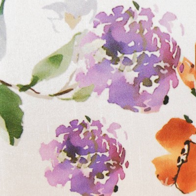 Savannah White and Multicolor Floral Polyester Shower Curtain