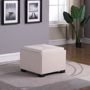 Ore International Tufted Storage Ottoman - 1 of 4
