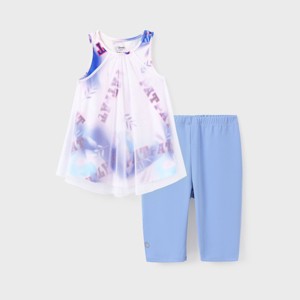PATPAT Girls Pants Sets Two Pieces Kids Sleeveless Printing Floral T-Shirt and Bike Shorts Outfit Set 5-9 Years - 1 of 4