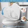 Round Toilet Seat, Soft Close Lid, Quick Release Hinges, One Button Cleaning, Plastic Seat Cover, Easy Install, Never Loosen White Lid - 4 of 4