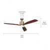 Kichler Lighting Ridley II 1 - Light Ceiling Fan in  Brushed Natural Brass - 4 of 4