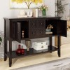 CAVINAS Modern Console Table with 4 Small  Drawers and 2 Large Cabinets,46 inch Rectangle  Entryway Table for Living Room,Hallway - 2 of 4