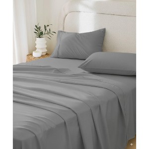 Rug Branch California Cotton Club 2 PC King Pillowcases – 600 Thread Count, 100% Long-Staple Cotton, Soft Sateen Weave – Light Grey - 1 of 3