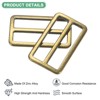 Unique Bargains Zinc Alloy Durable Multipurpose Tri Glide Metal Buckles for Bags 6 Pcs - 2 of 4