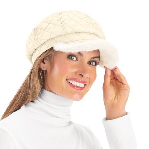 Collections Etc Quilted Newsboy Hat - 1 of 4