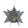Northlight Lighted Polka-Dot 3-D Starburst Hanging Christmas Ornament - 5" - Gray - Clear - 2 of 3