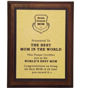 LEMONSODA World's Greatest Plaque (The Best Mom In the World) - Gold/Brown - 1 of 1