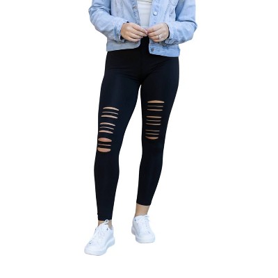 Women's Jacqueline High Waisted Laser Cutout Leggings - Julia Rose