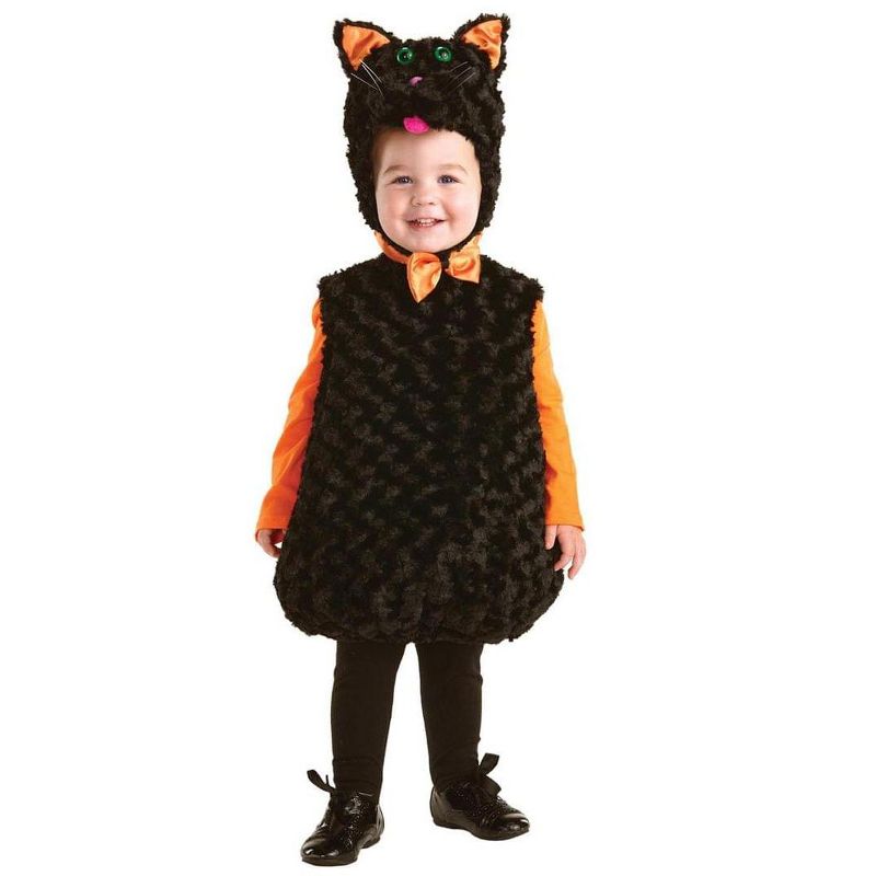 Underwraps Costumes Belly Babies Black Cat Costume Toddler, 1 of 2