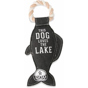 Pavilion Gift Company - Lake Dog - 12" Canvas Dog Toy on Rope - Pet Toy - 1 of 4