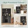TIRAMISUBEST Coffee Bar Cabinet Kitchen Cabinet, Farmhouse Wine Cabinet with Drawers shelves and cabinets, Buffet Cabinet Wine & Glass Racks - 3 of 4